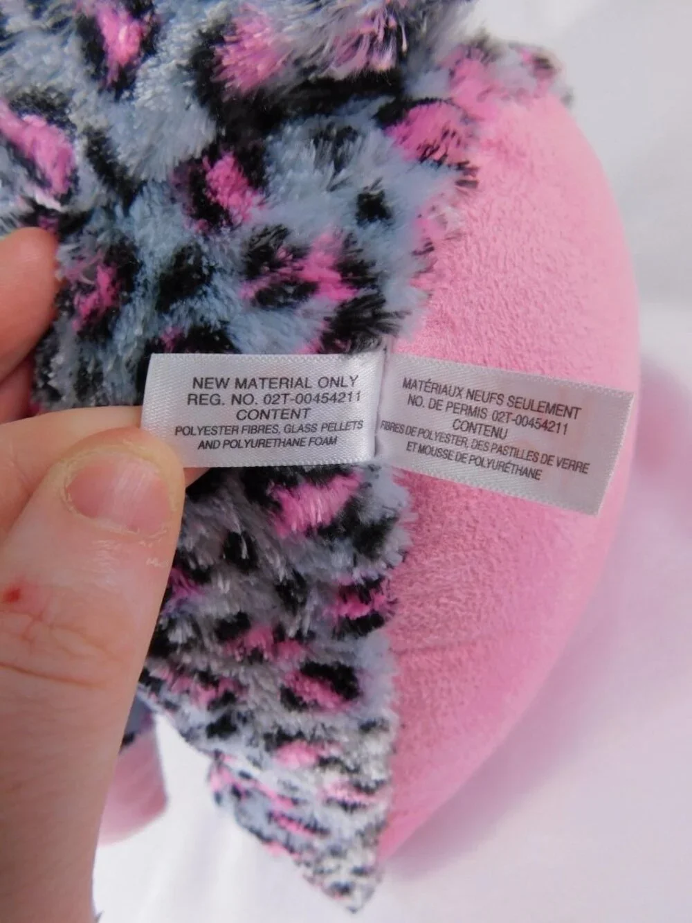 Ty Peek-A-Boos Trixi Gray Pink Cat Plush Small Stuffed Animal Toy Washable